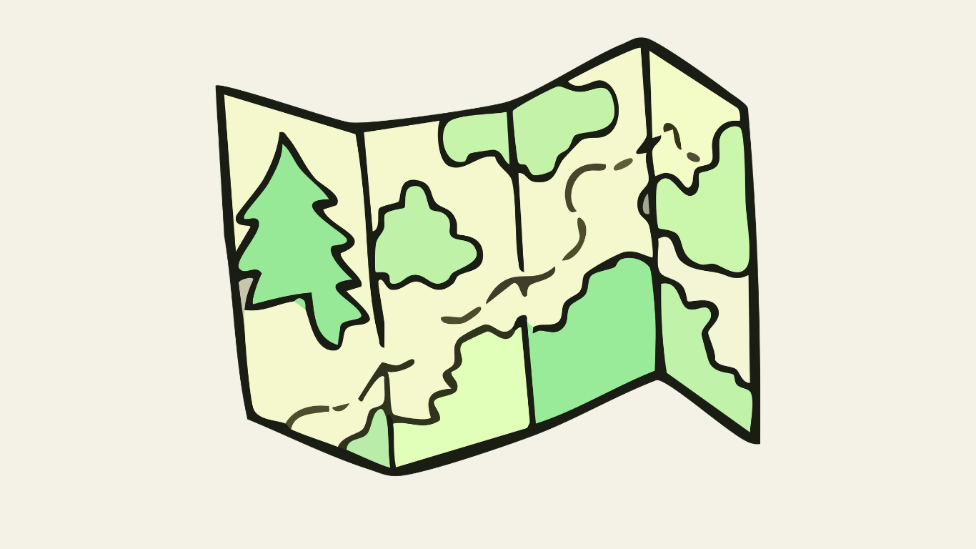 Forest Mission map showing the Greek landscape used in the mission